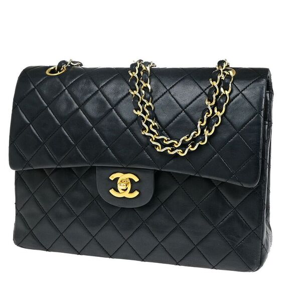 Chanel Handbags - Chanel Timeless Black Leather Shoulder Bag (Pre-Owned)